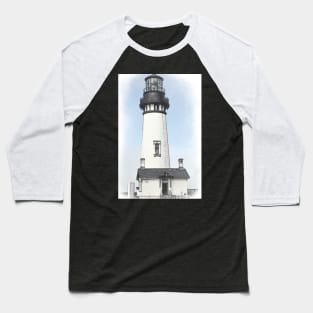 Yaquina Head Lighthouse In Watercolor Baseball T-Shirt